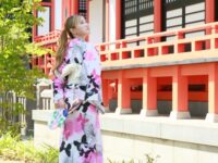 浴衣　浴衣帯　ロケ撮影