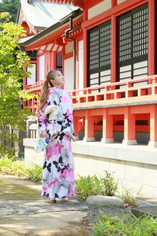 浴衣　浴衣帯　ロケ撮影