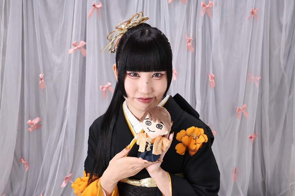 成人式前撮り 黒振袖 推しカラー 前撮り推し