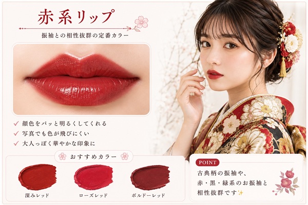 成人式 メイク  リップ