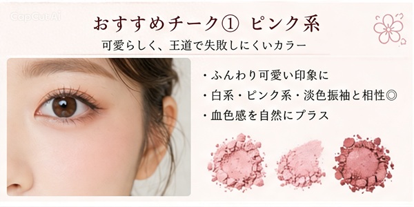 成人式前撮り チーク　メイク