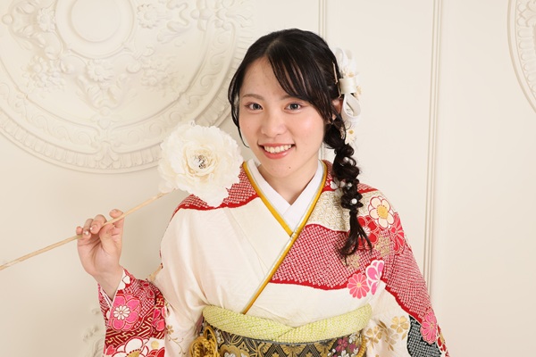 振袖 　絞り　前撮り　成人式撮影